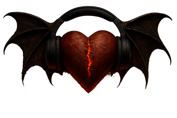 NightShade Vampire Heart with headphones